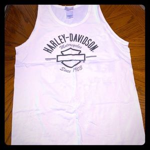 White Harley Davidson Tank Top